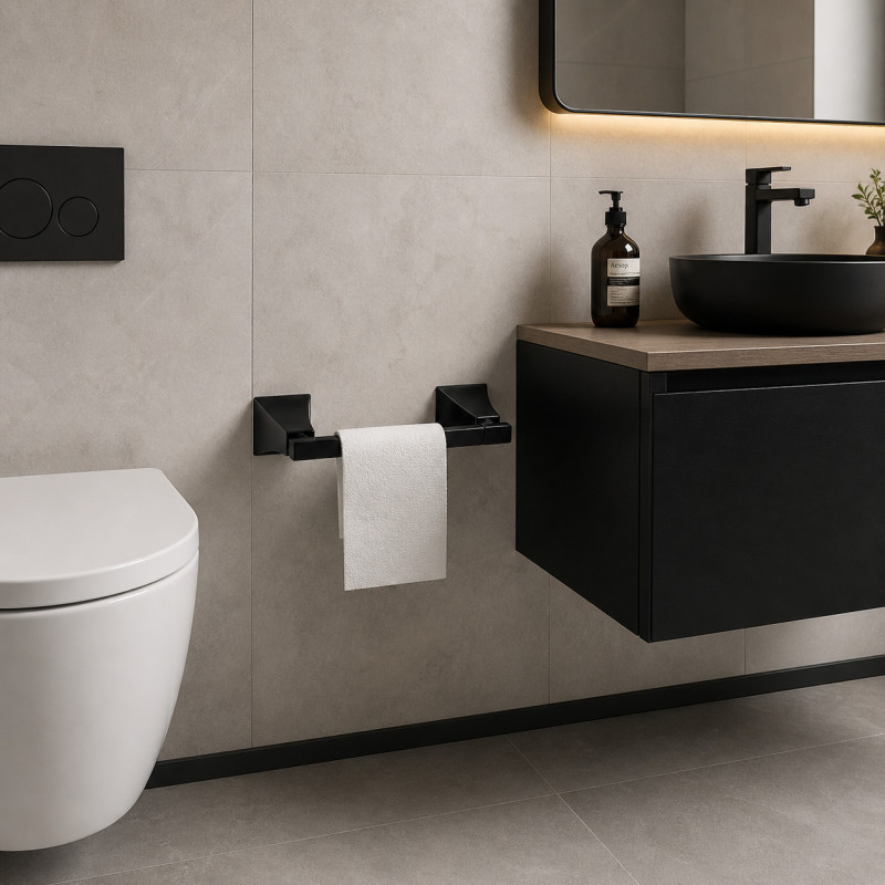 Papelera Saloni Negro Vitta