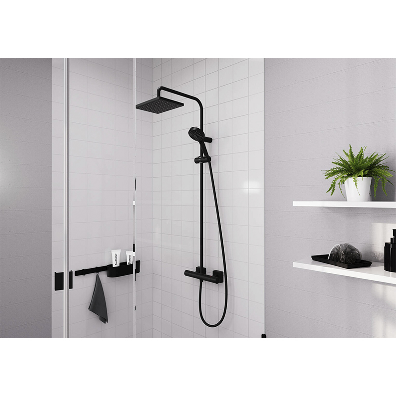 Grifería Ducha Exterior con Barra Vernis 230 Negro Hansgrohe