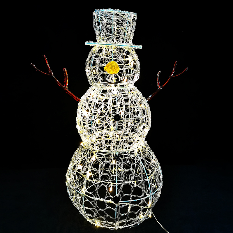 Muñeco de Nieve para Exterior con Luz Led 1mt