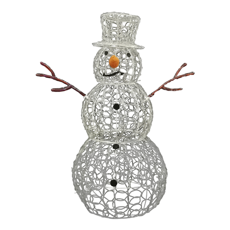 Muñeco de Nieve para Exterior con Luz Led 1mt