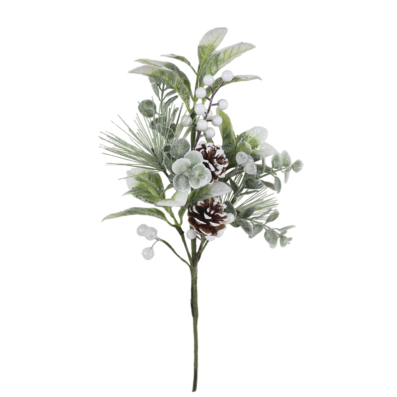 Rama Navideña con Leaves Y Piñas 45cm