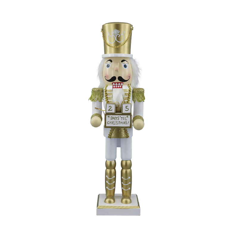 Cascanuez Soldado Oro Blanco 50cm