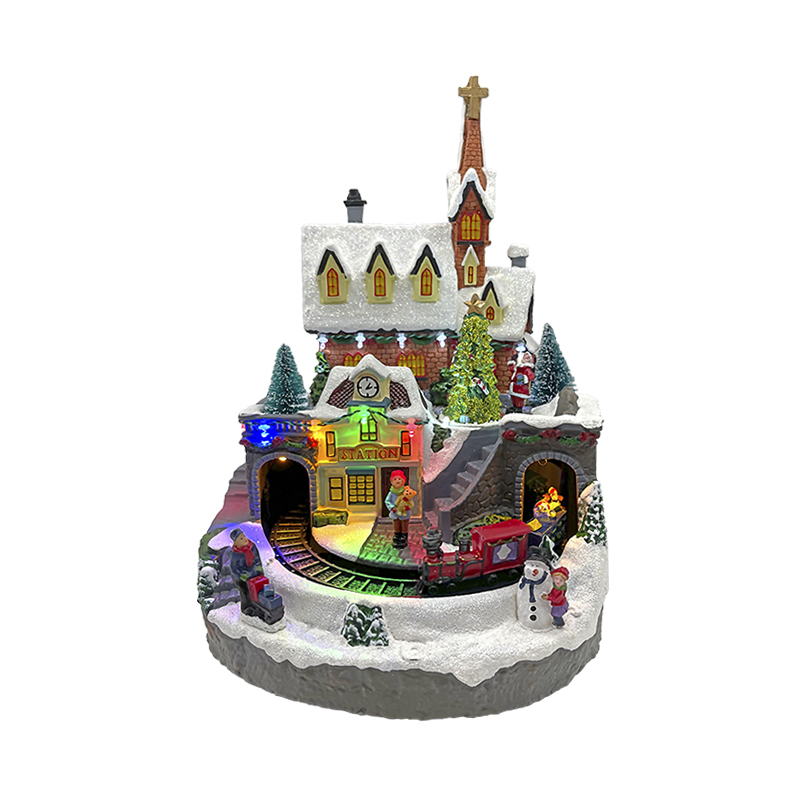 Pueblo Navideño con Luz Led 23x23.5x31cmcm
