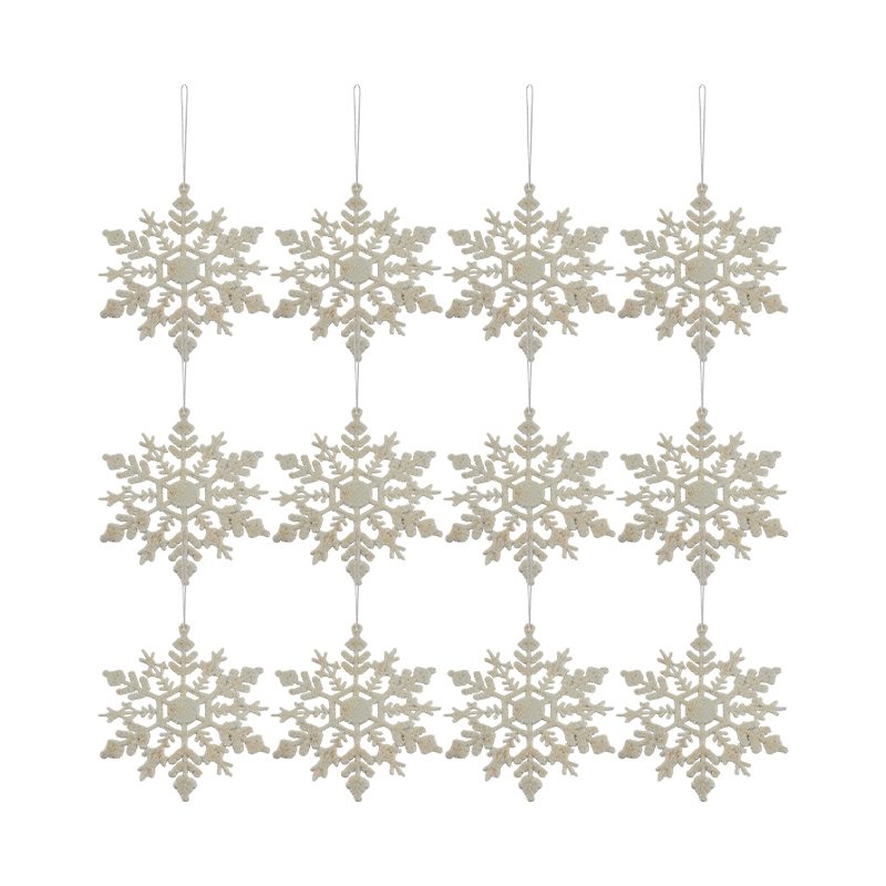 Copo de Nieve Blanco 2cm 6 Unidades