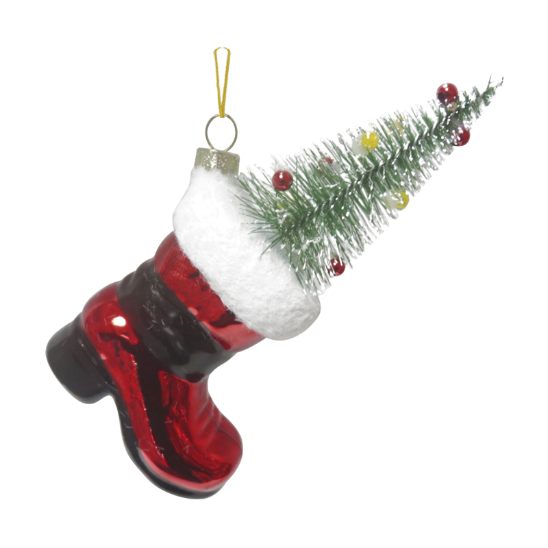 Bola Colgante de Santa con Árbol 7.7x4.9x15.5cm