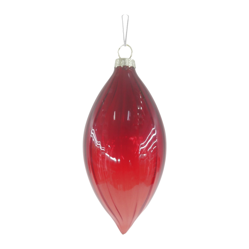 Bola Gota Colgante de Vidrio Roja 6.2x13.3cm