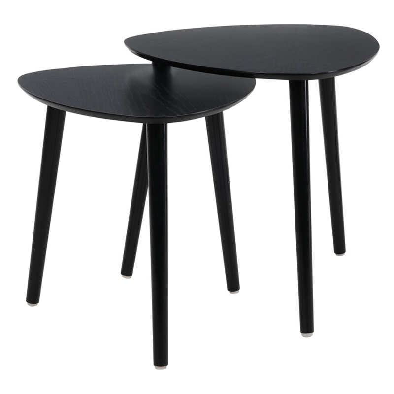 Mesa Auxiliar Negra de 45 - 40 cm 2 Piezas
