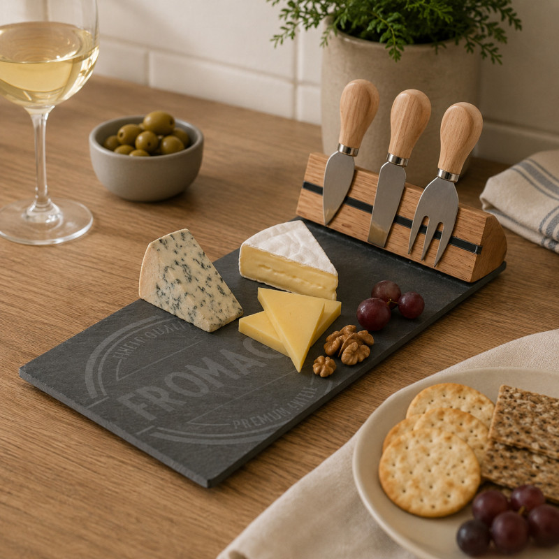 Tabla para Queso con Soporte Imán para Cuchillo Excellent Houseware