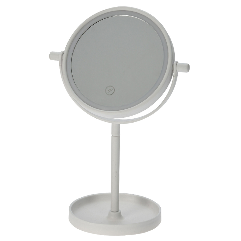 Espejo Blanco de Mesa con Luz Led  Eleganza 
