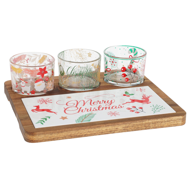 Tazones con Tabla para Servir en Set