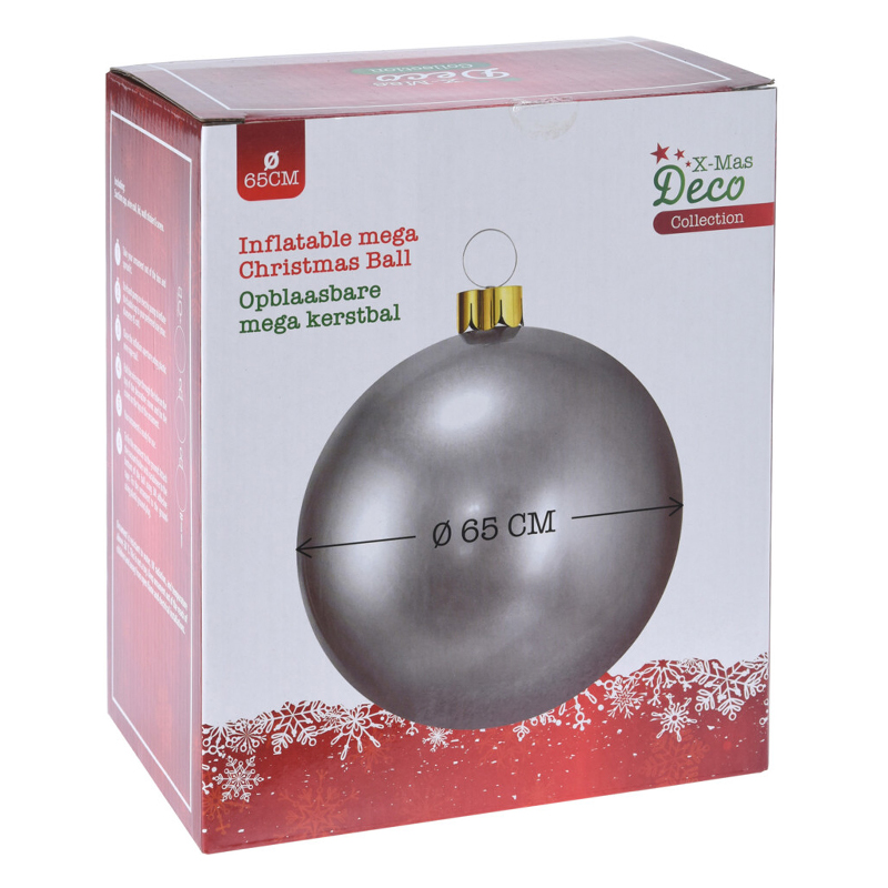 Bola Inflable Plata 65cm