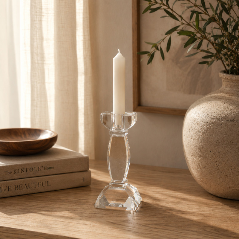 Candelabro Cristal 8x17cm 