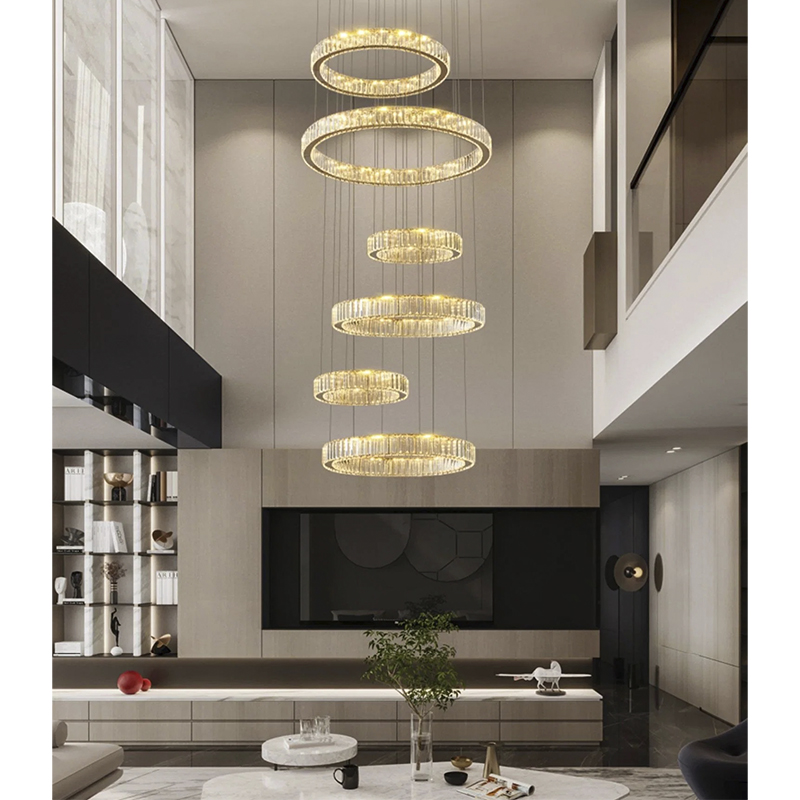 Lámpara de Techo Lolani Oro Cristal Led 110x450cm