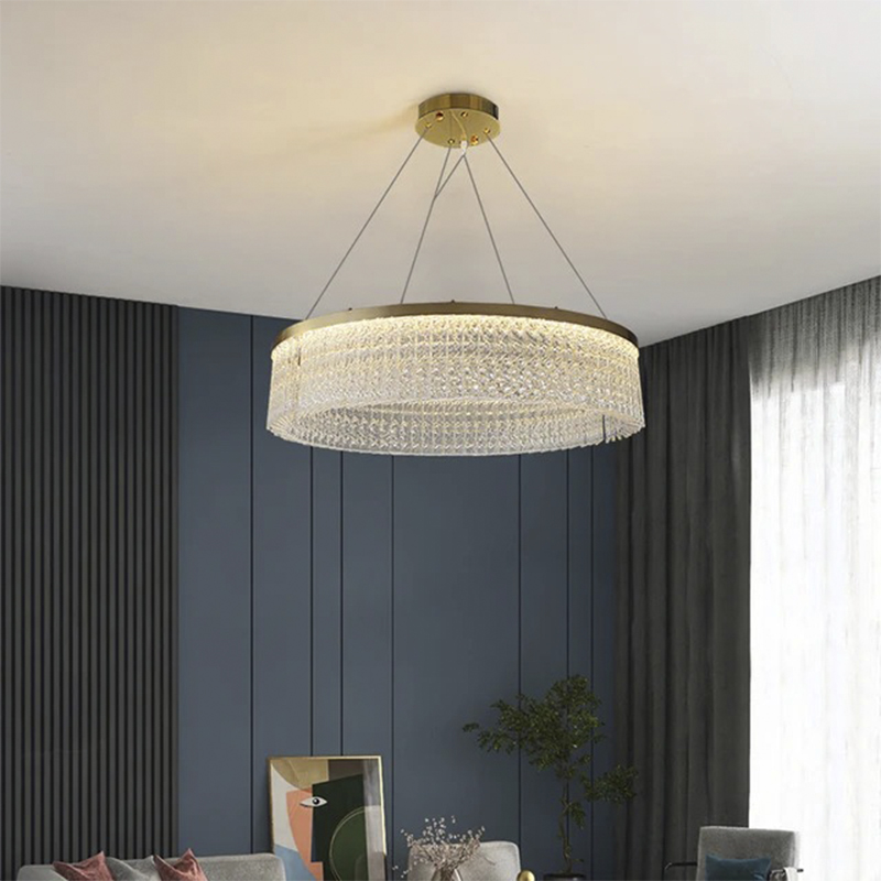 Lámpara de Techo Grand Oro Cristal Led 60cm