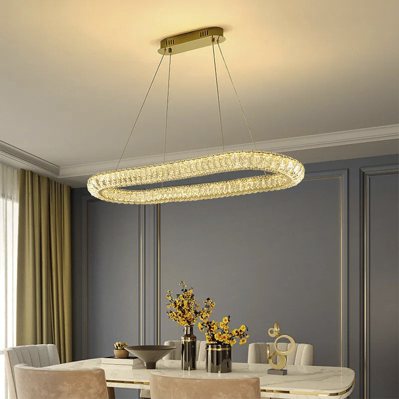 Lámpara de Techo Souci Oro Cristal Led 80x100cm