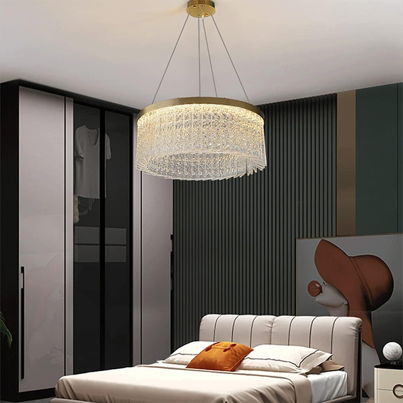Lámpara de Techo Grand Oro Cristal Led 40x100cm