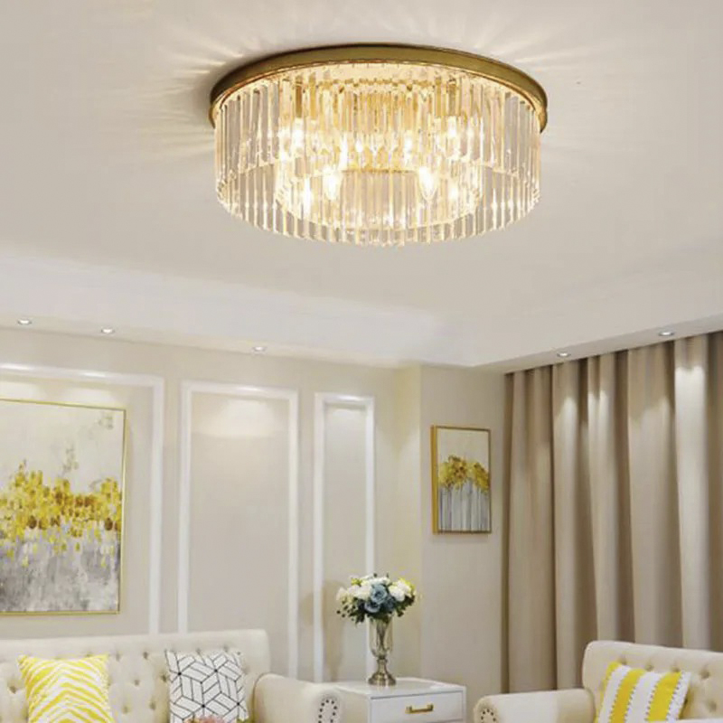 Lámpara de Techo Grand Oro Cristal Led 50cm 5xE14