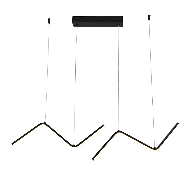 Lámpara de Techo Zeta Negro Led x2 120x90cm Eurolight