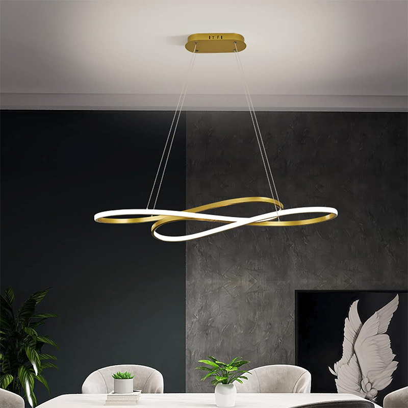 Lámpara de Techo Infinite Dorado Led 45x110cm
