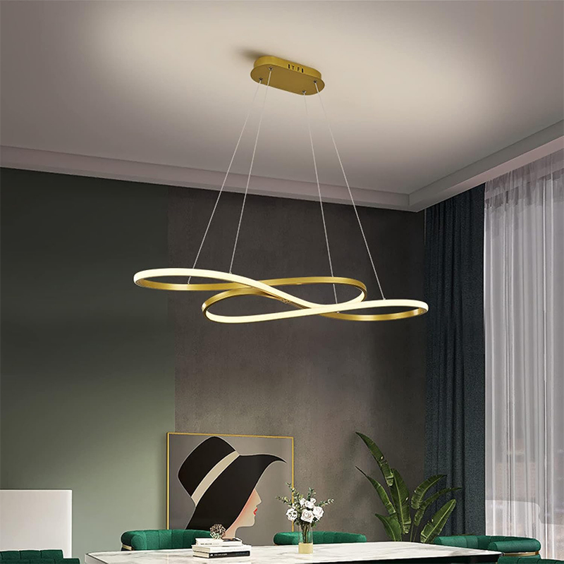 Lámpara de Techo Infinite Dorado Led 45x110cm