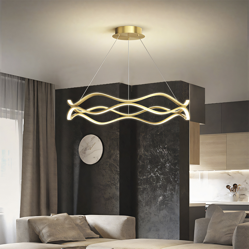 Lámpara de Techo Wave Oro 60x15cm Led  Eurolight