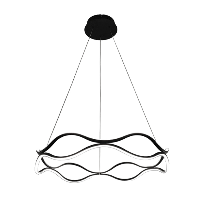 Lámpara de Techo Wave Negro 60x15cm Led  Eurolight