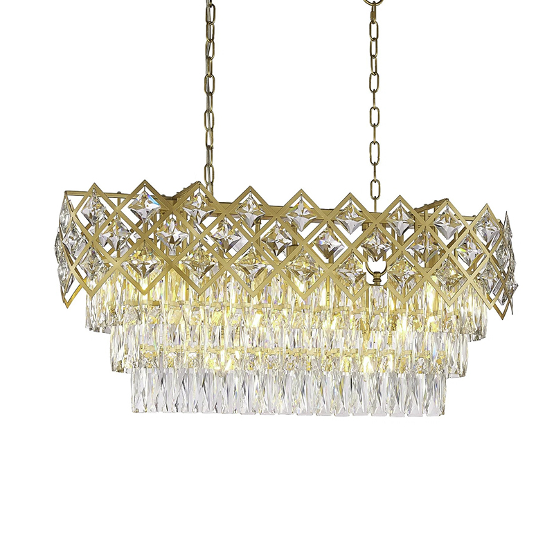 Lámpara de Techo Badi Oro Cristal 85cm