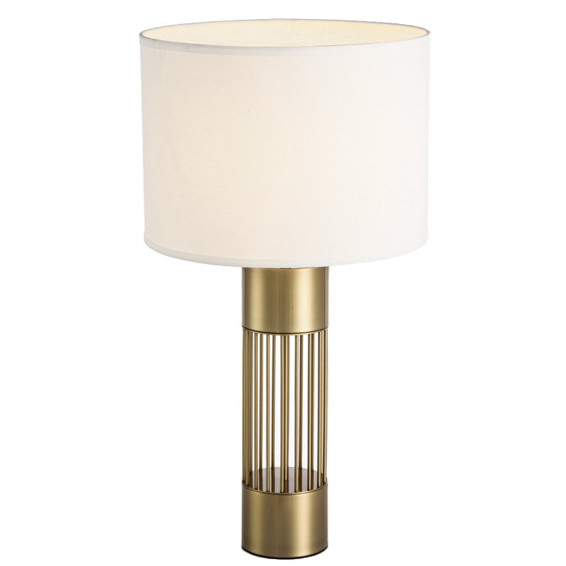 Lámpara de Mesa Bars Dorado Blanco 38x68cm 1xE27 Eurolight