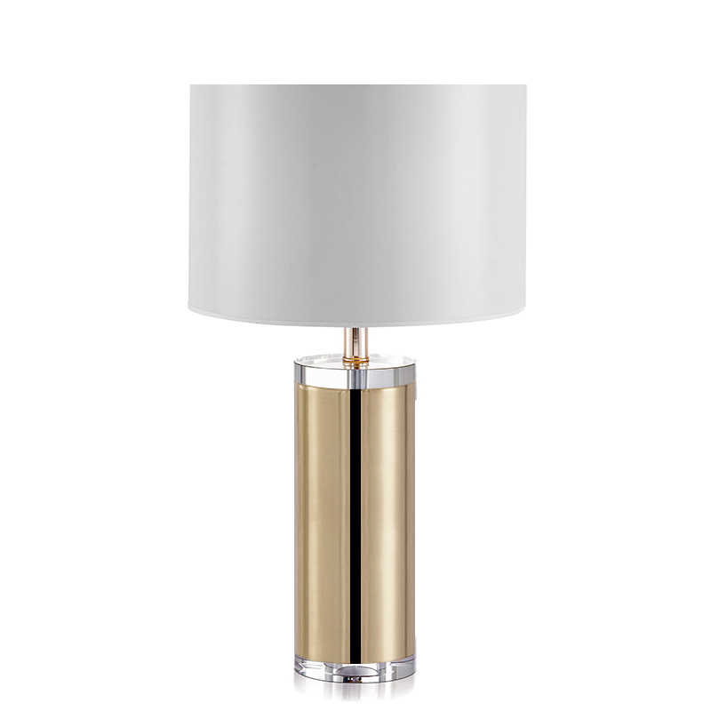 Lámpara de Mesa Batts Mármol Gris Dorado 38x64cm 1xE27 Eurolight