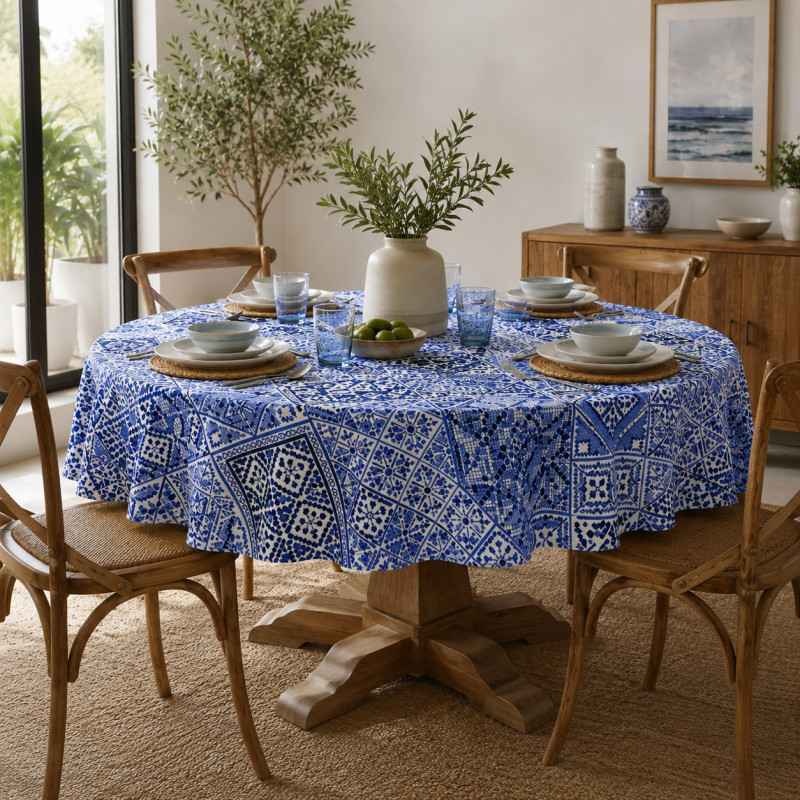 Mantel Patchwork de Tela Redondo 180cm