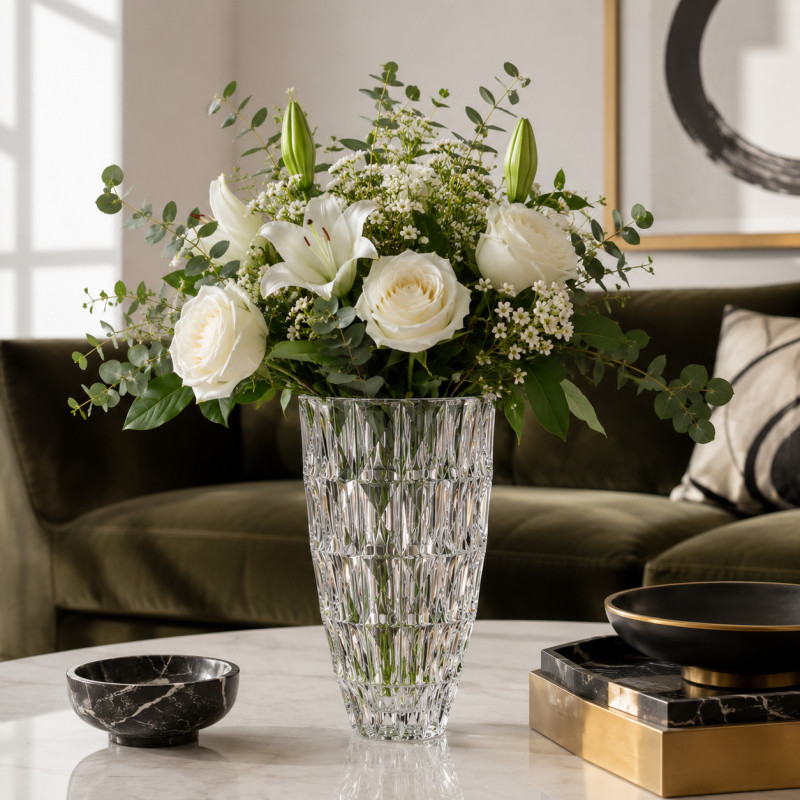 Florero de Cristal Diamond 25.5cm Bohemia