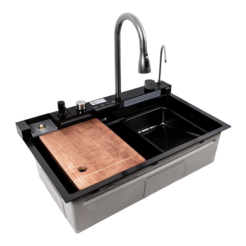 Fregadero 75x46x23cm Negro Dipiu