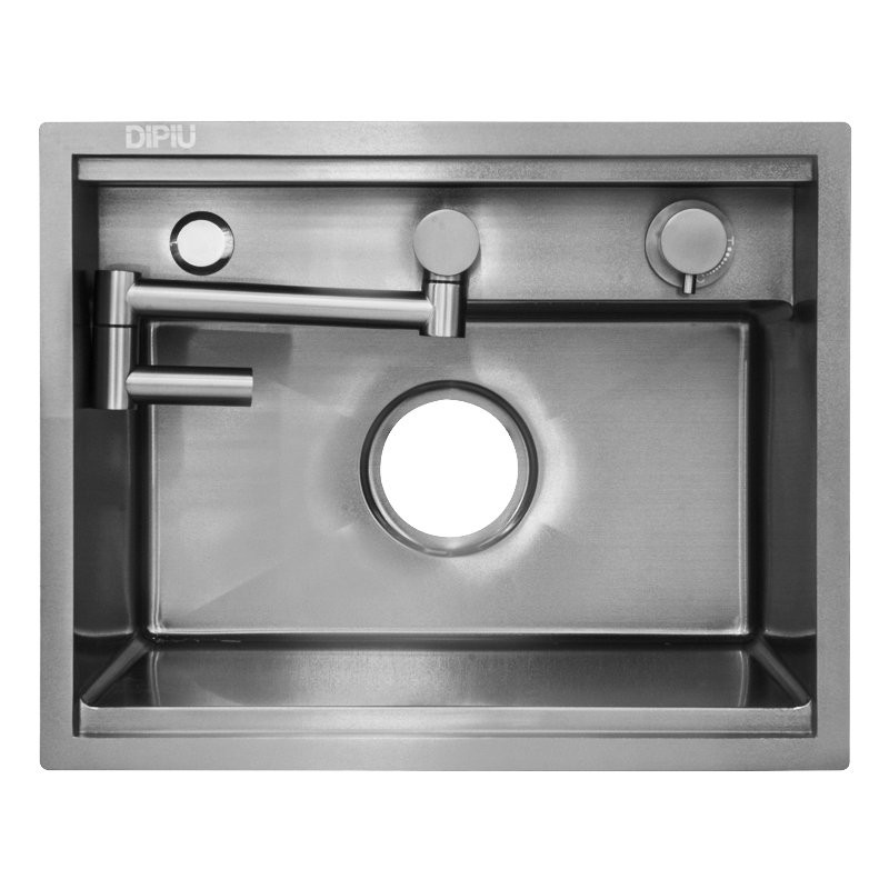 Lavacopa con Grifería 47x38x23 Inoxidable Dipiu