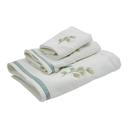 Toalla ombre Leaves White 69x132cm Avanti