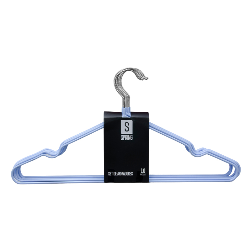 Armador para Camisa y Pantalón Metal Azul 10 Piezas