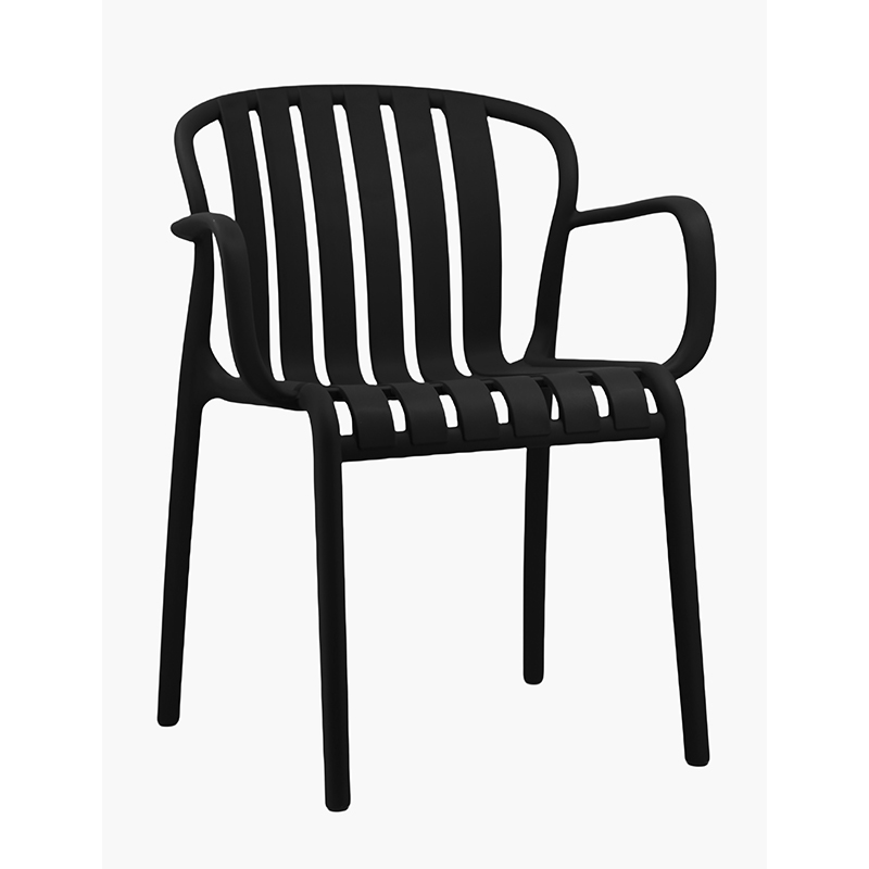 Silla con Brazo Komodo Negra 54x60x79cm