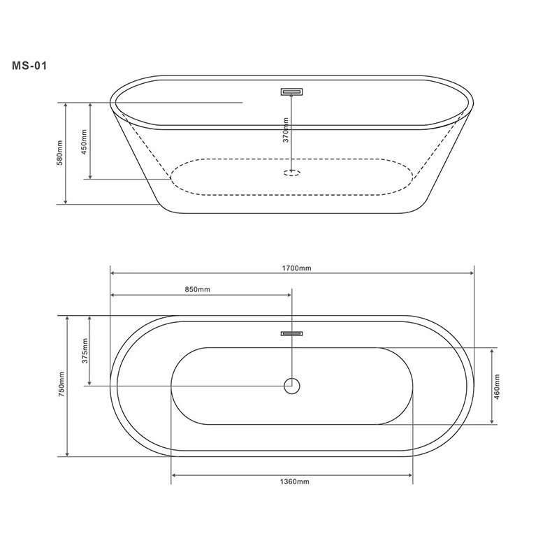 Tina Blanca de 80x180x58cm Vitta