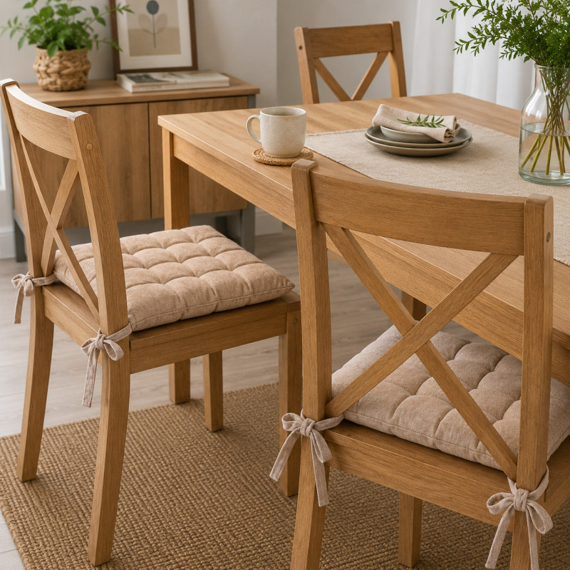 Cojín de Silla 40x40cm Beige