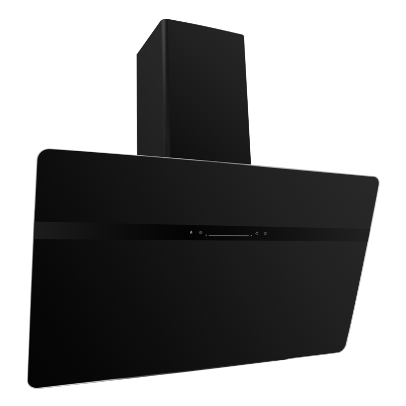 Campana Vaiola 80cm Glass Negro Mate Dipiu 