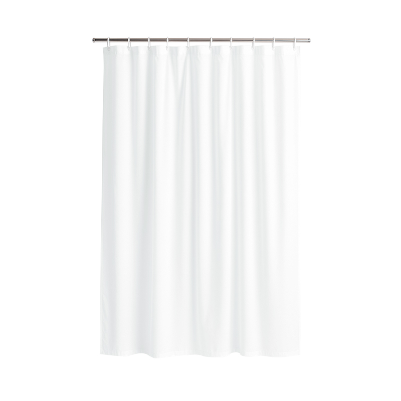 Cortina de Baño Tela Blanca Solida 180X180cm 