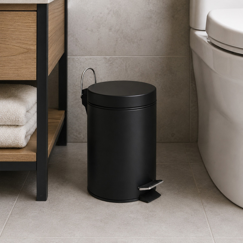 Tacho de 3L Chicago Negro Mate 17X25.5cm