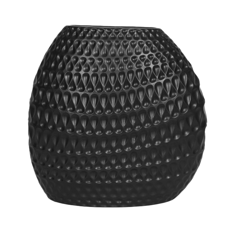 Florero Darpa Cerámica 25cm Negro