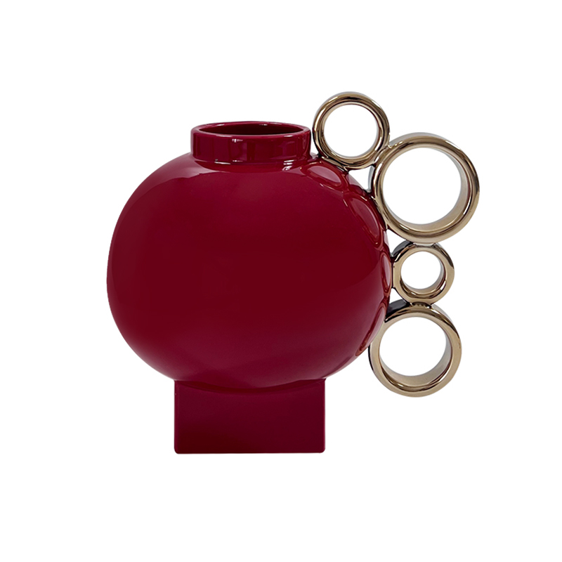 Florero Muse Red Gold 22.5cm