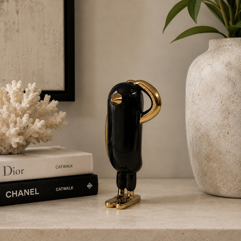 Adorno Hopebird Black Gold 22cm