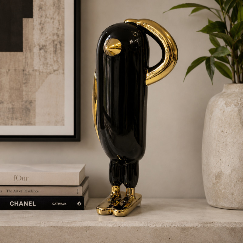 Adorno Hopebird Black Gold 34cm