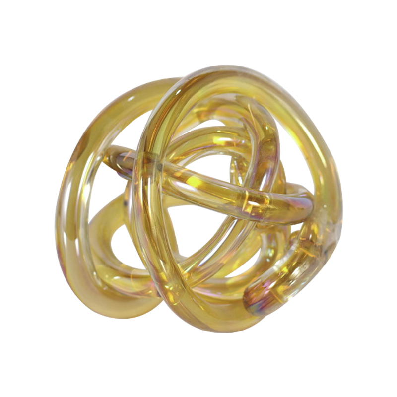 Adorno Nudo de Vidrio Amber 12cm
