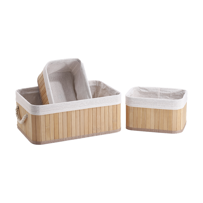 Cestos en Set 3 Piezas Bamboo 