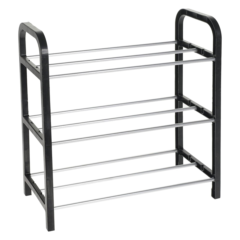 Zapatera de 3 Niveles Negro 41X44X18.5cm 