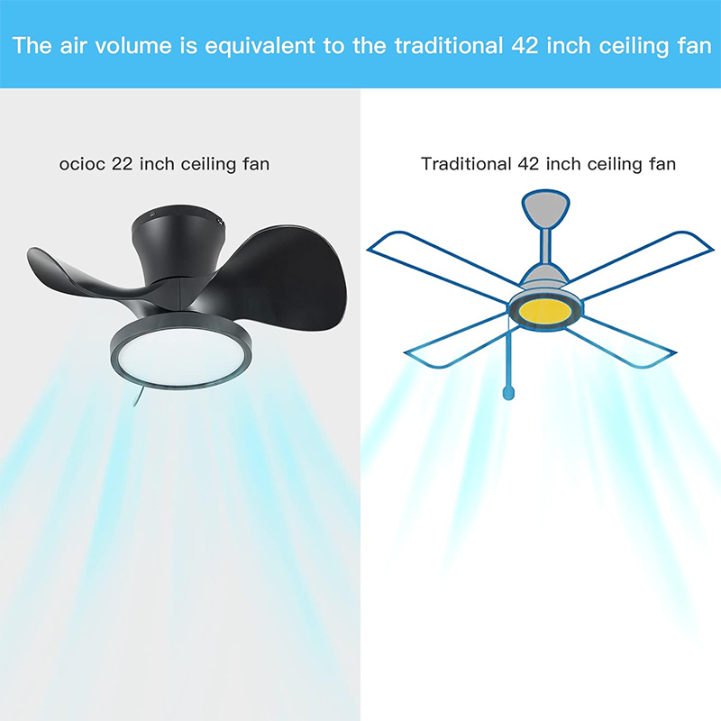 Ventilador de Techo con Lámpara Miramar Negro 22