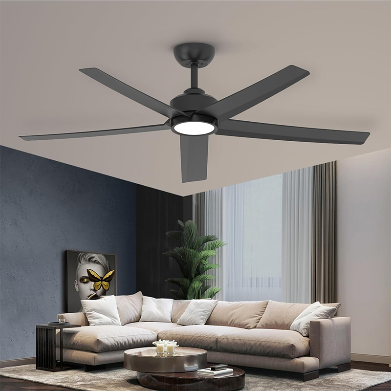 Ventilador de Techo con Lámpara Viva Negro 52